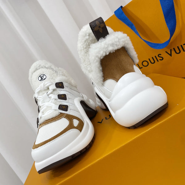 LV Archlight Sneaker White Mix Brown Fabric