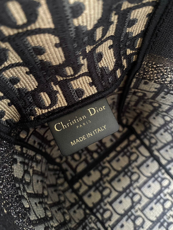 BORSA DIORCAMP MEDIA 28 RICAMO BLU OBLIQUO