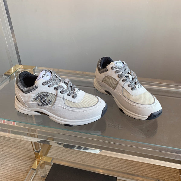 CC Sneaker In White Suede 145637