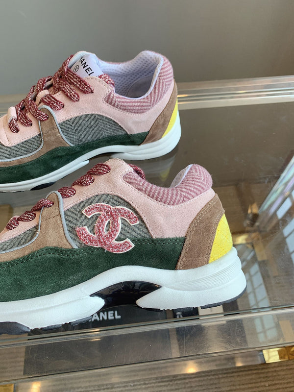 CC Sneaker In Multicolor Suede 145635