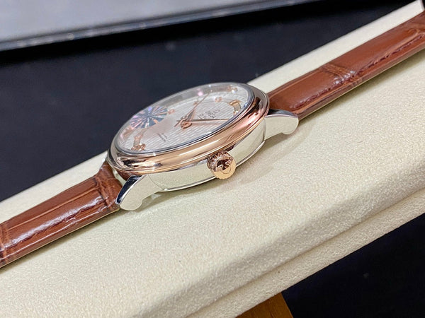 Omega De Ville 32,7 mm oro rosa quadrante bianco