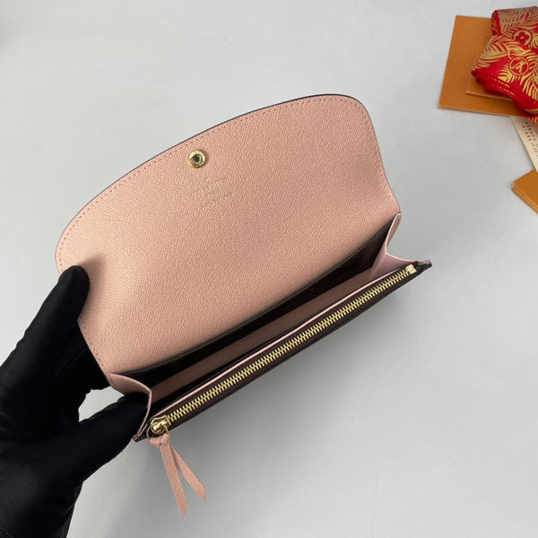 LV M60696 Emilie Wallet Brown Pink Monogram Canvas 221664