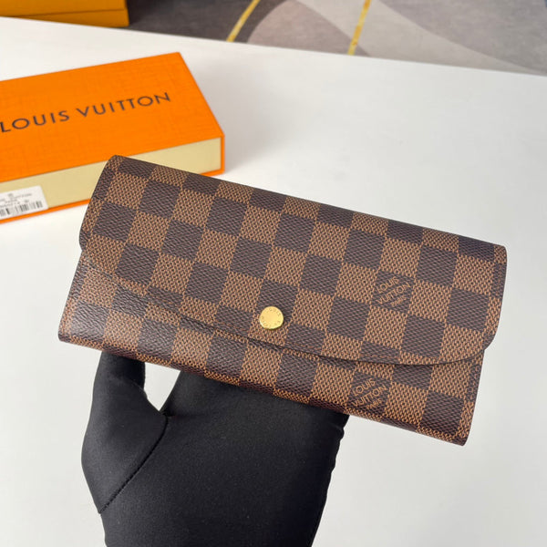 LV N60214 Emilie Wallet Brown Pink Monogram Canvas 221665