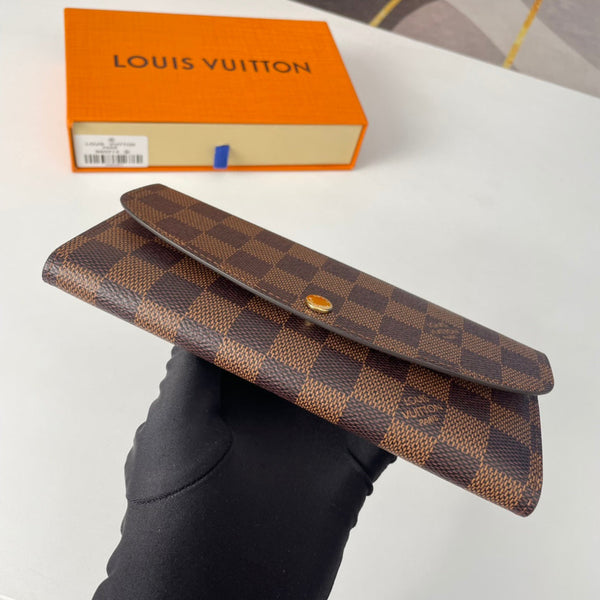 LV N60214 Emilie Wallet Brown Pink Monogram Canvas 221665