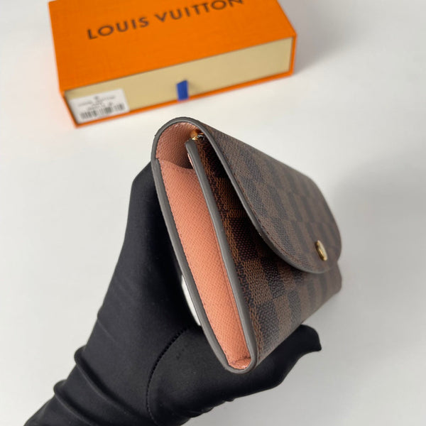 LV N60214 Emilie Wallet Brown Pink Monogram Canvas 221665