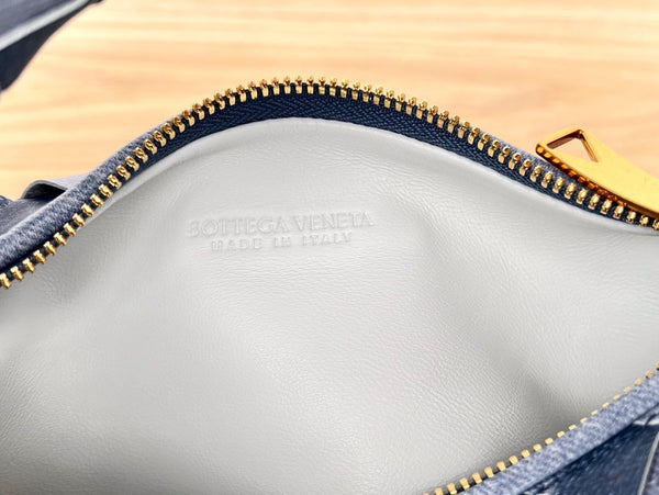 mini jodie 28 blue denim lambskin