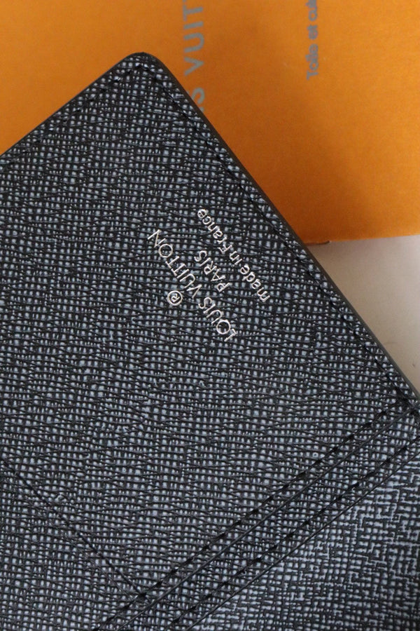 Portafoglio LV Logo Brazza in tela floreale monogramma verde scuro 182774