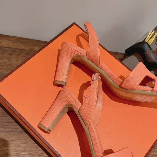 SANDALO SLINGBACK ETERNITE 75 CANTALUPO IN PELLE DI AGNELLO