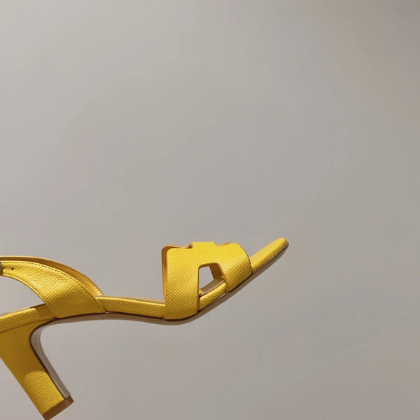 SANDALO SLINGBACK ETERNITE 75 PELLE DI AGNELLO GIALLA