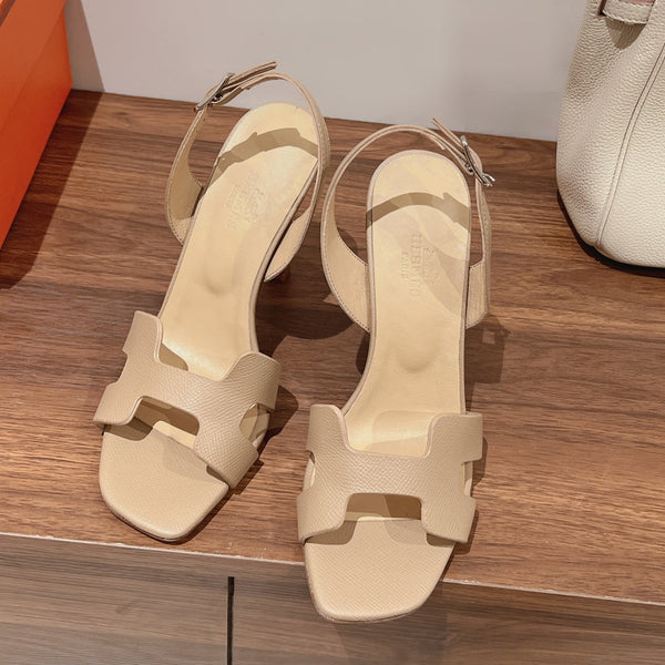 SANDALO SLINGBACK ETERNITE 105 BEIGE PELLE DI AGNELLO