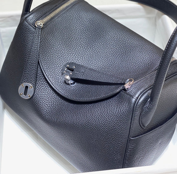 HM LINDY 30 BAG NAVY TAURILLON CLEMENCE LEATHER