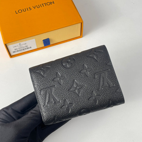 LV M64060 Victorine Wallet Black Monogram Empreinte Leather 221681