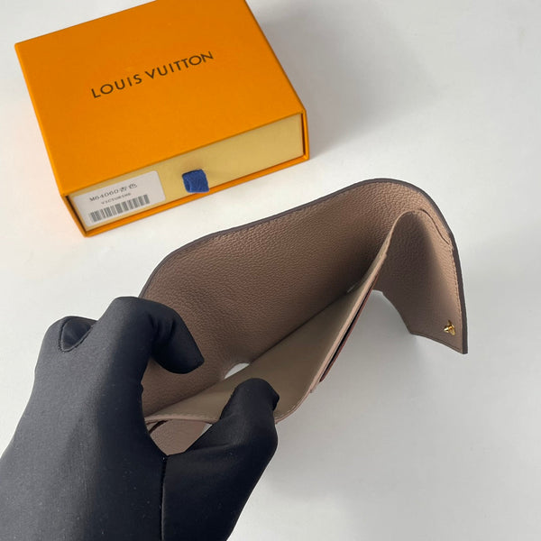 LV M64060 Victorine Wallet Beige Monogram Empreinte Leather 221684