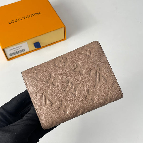 LV M64060 Victorine Wallet Beige Monogram Empreinte Leather 221684