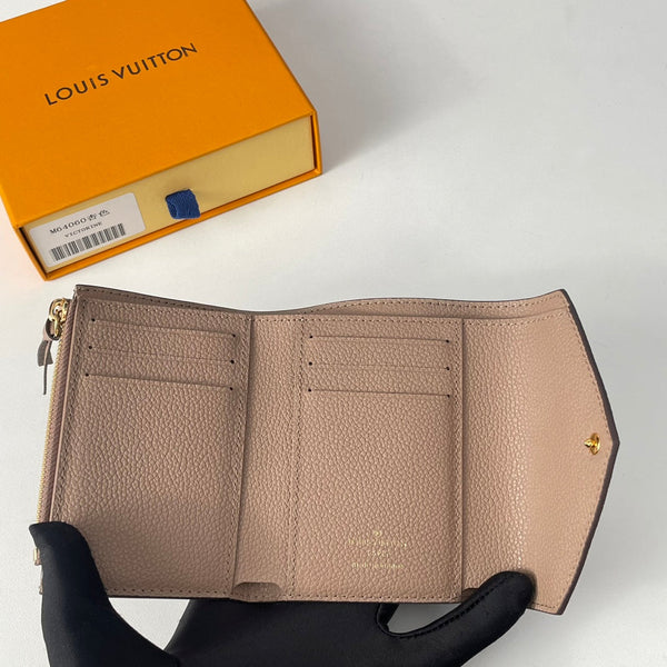 LV M64060 Victorine Wallet Beige Monogram Empreinte Leather 221684