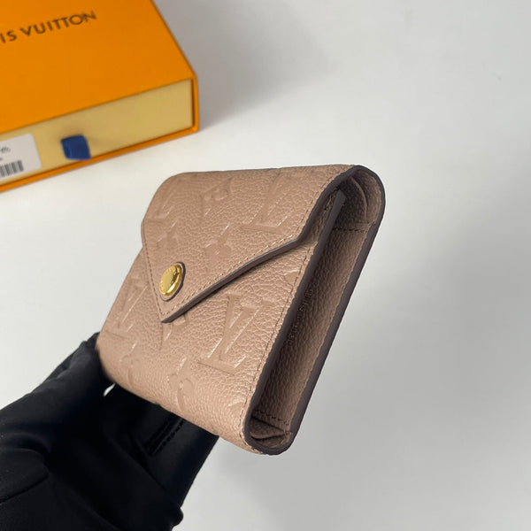 LV M64060 Victorine Wallet Beige Monogram Empreinte Leather 221684
