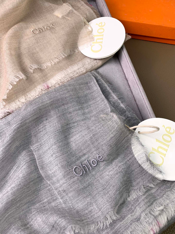 SCIARPA 200 CM IN CASHMERE GRIGIO FUMO 386537