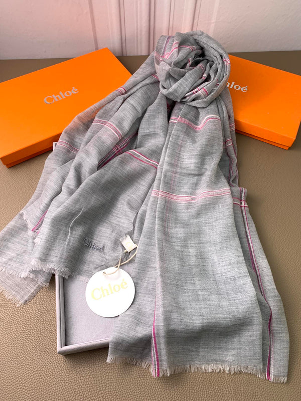 SCIARPA 200 CM IN CASHMERE GRIGIO FUMO 386537