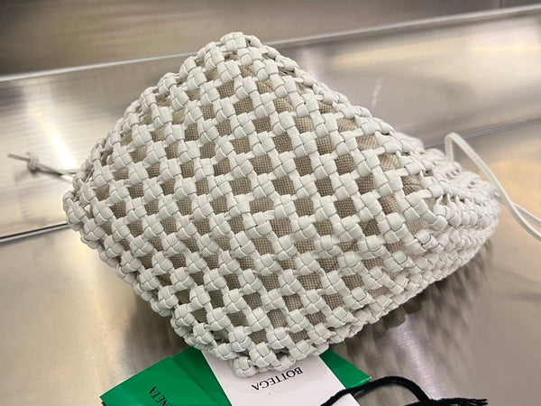 BORSA CAVALLINO 23 IN PELLE DI AGNELLO BIANCA