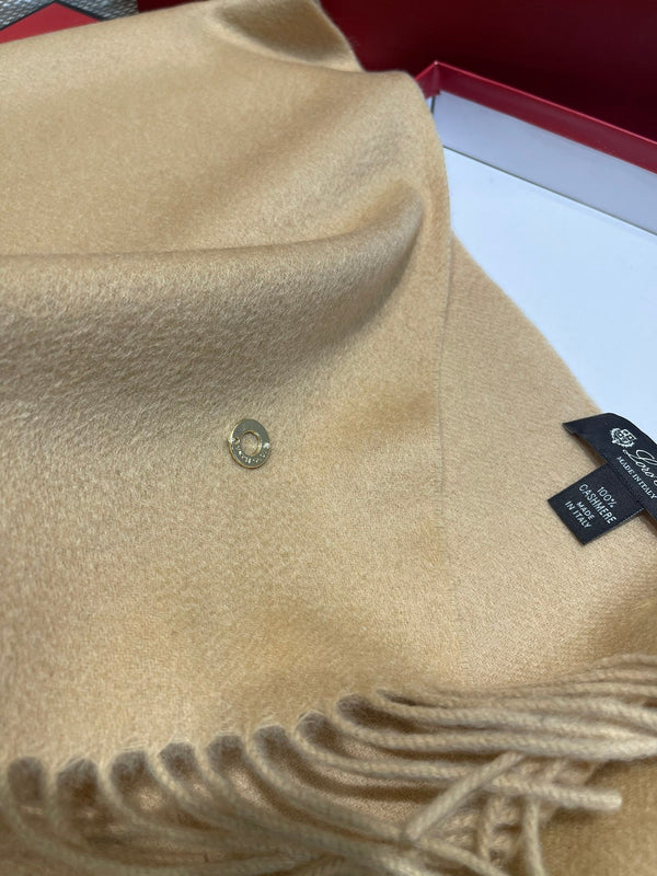 Plain Cashmere Scarf 180 CM In Beige 351619