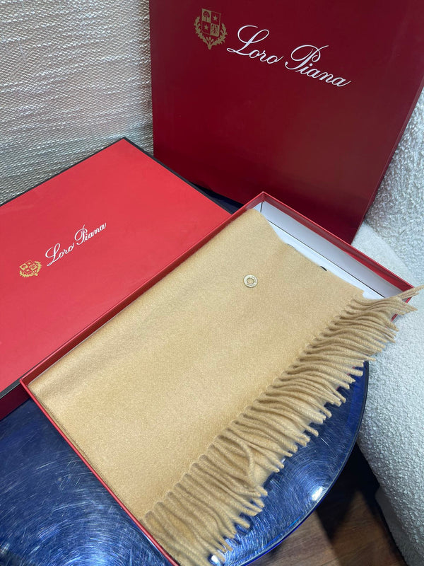 Plain Cashmere Scarf 180 CM In Beige 351619