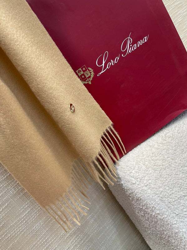 Plain Cashmere Scarf 180 CM In Beige 351619