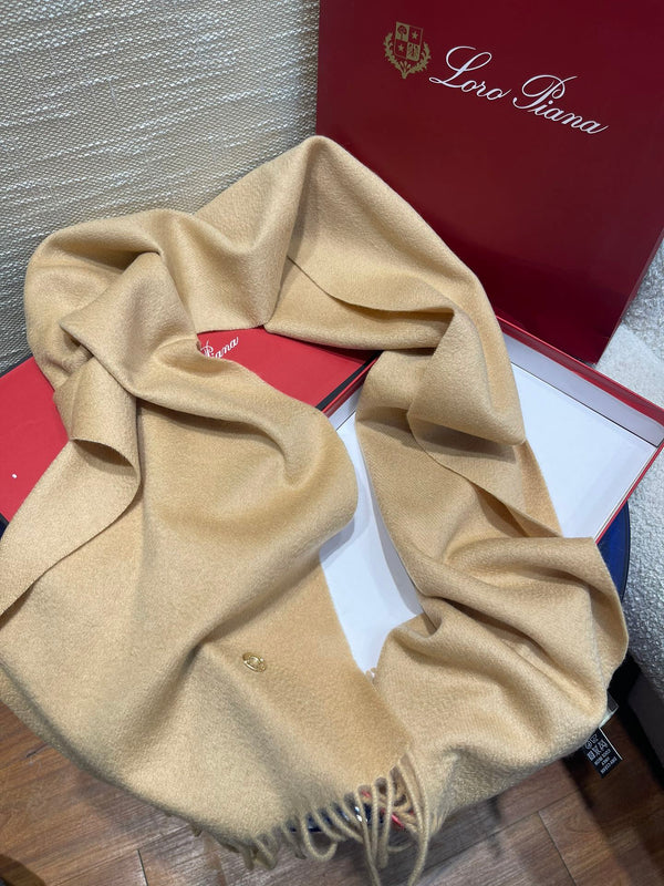 Plain Cashmere Scarf 180 CM In Beige 351619