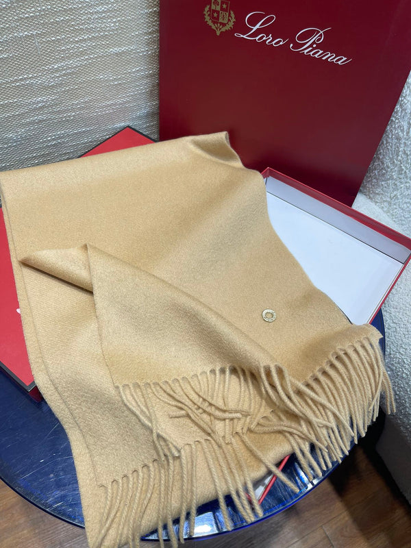Plain Cashmere Scarf 180 CM In Beige 351619