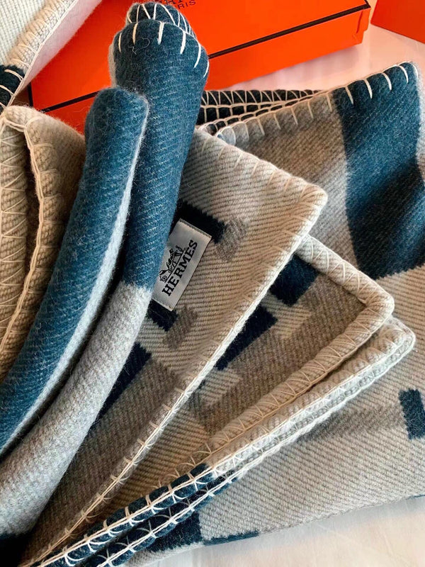 BLANKET 170 CM IN COLORFUL WOOL AND CASHMERE 689473