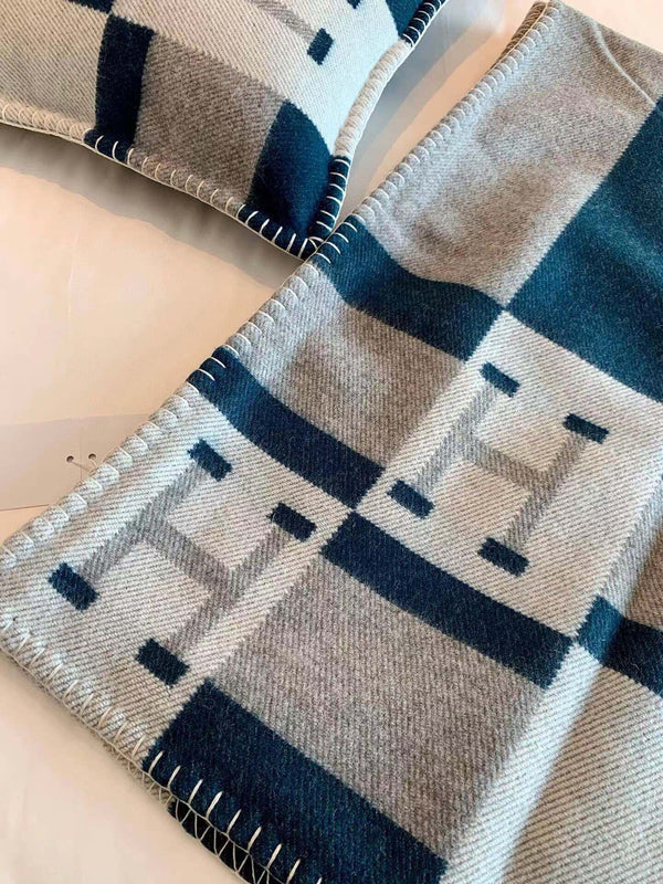 BLANKET 170 CM IN COLORFUL WOOL AND CASHMERE 118341