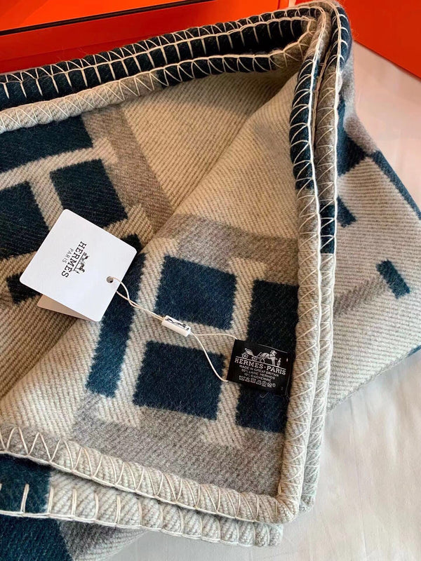 BLANKET 170 CM IN COLORFUL WOOL AND CASHMERE 689473