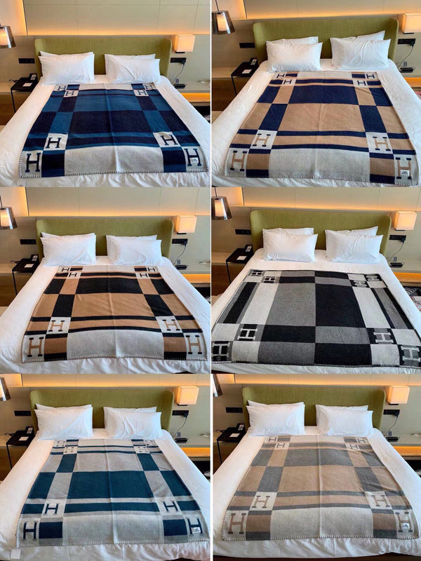 BLANKET 170 CM IN COLORFUL WOOL AND CASHMERE 689473