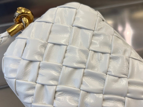 KNOT 20 IN WHITE LAMBSKIN WITH CHAIN