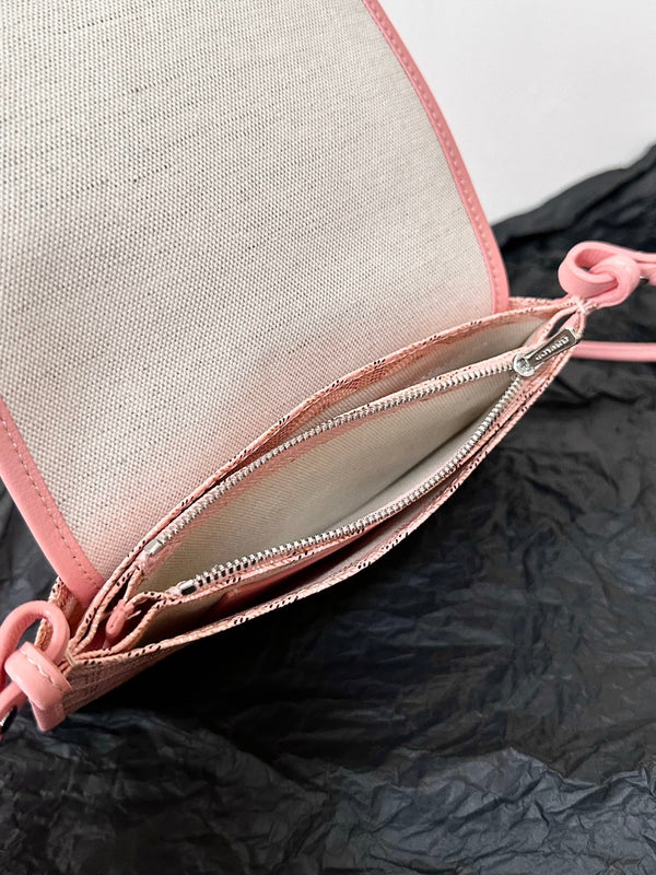 PLUMET POCKET WALLET 20 IN PINK GOYARDINE CANVAS AND LAMBSKIN TRIM