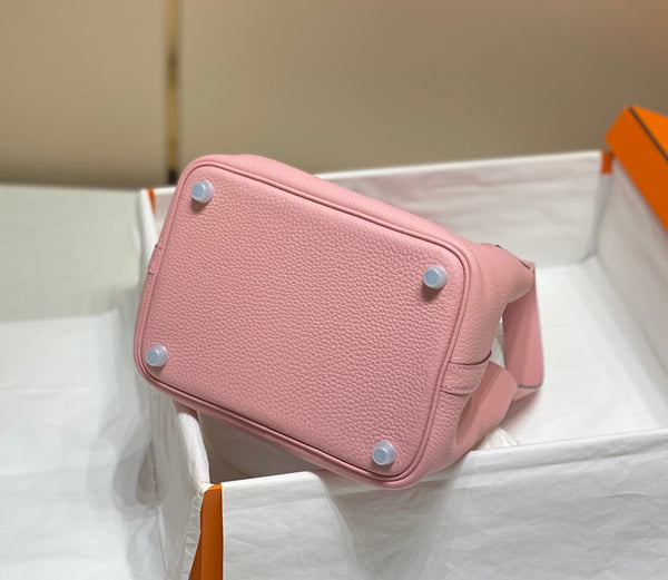 HM PICOTIN LOCK 18 PINK TOGO LEATHER