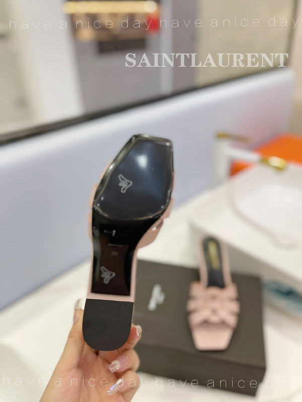 SL TRIBUTE MULES PASTELLO ROSA PASTELLO IN PELLE DI VITELLO