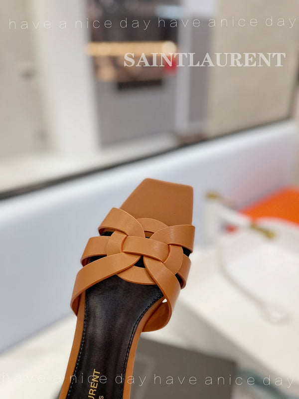 SL TRIBUTE SLIPPERS COPPER CALFSKIN