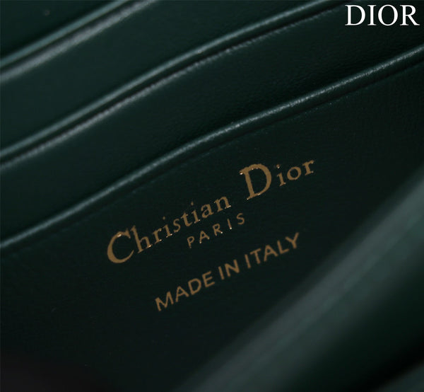 my cd mini 21 dark green patent calfskin