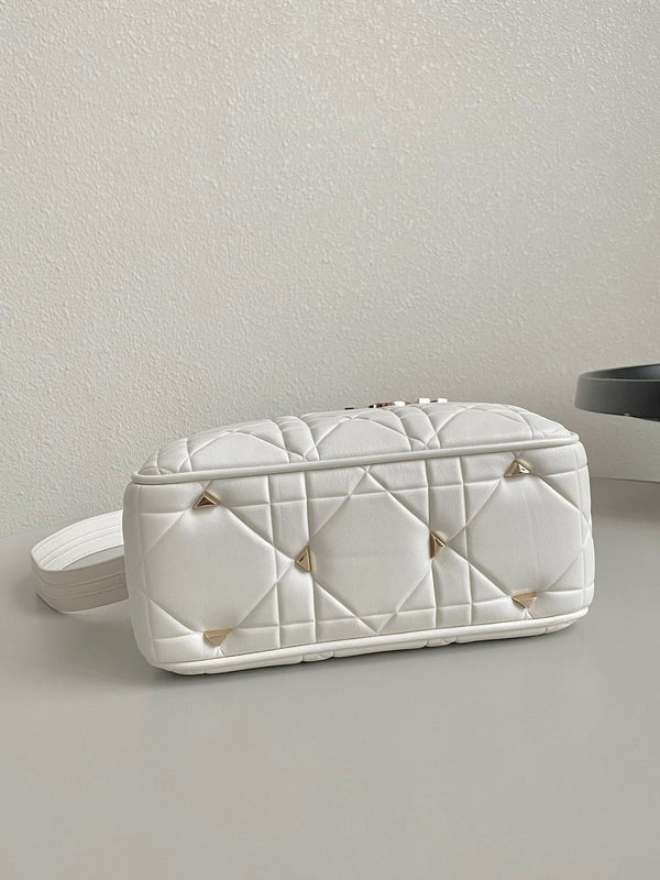 BORSA A MANO LADY 25 IN PELLE DI VITELLO BIANCA