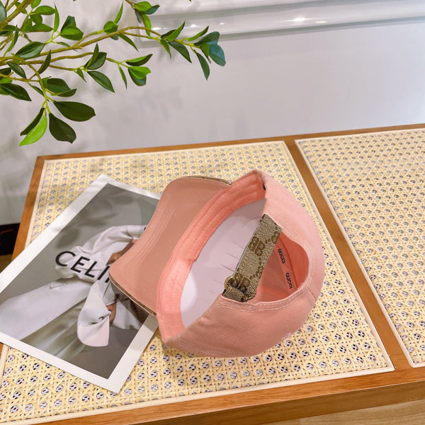 BASEBALL HAT IN PEACHY PINK JACQUARD FABRIC 219953