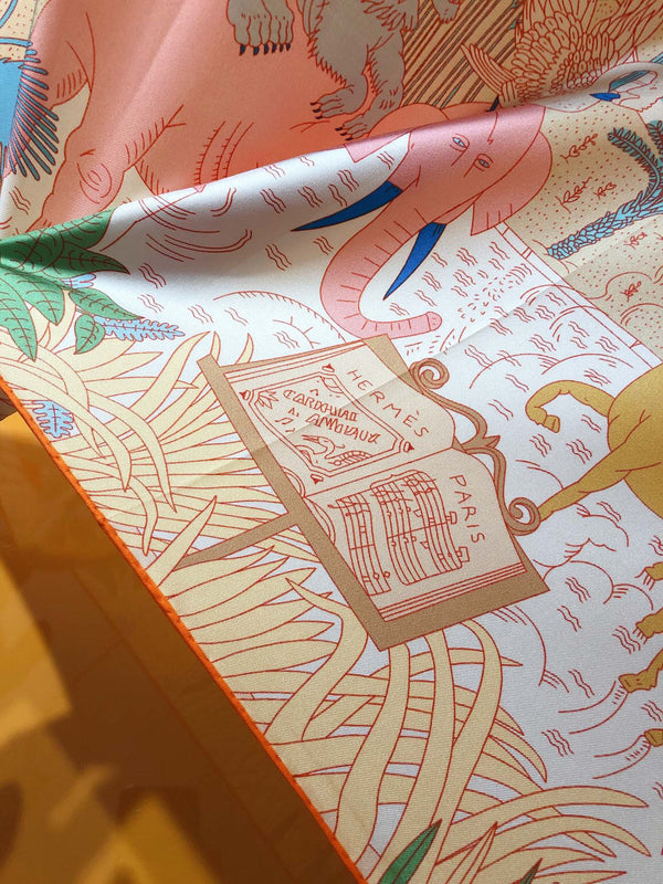 Le Carnaval Des Animaux Scarf 90 CM In Colorful Silk Twill 288863