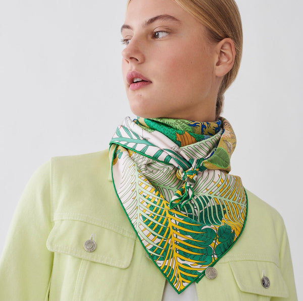 Le Carnaval Des Animaux Scarf 90 CM In Colorful Silk Twill 288864