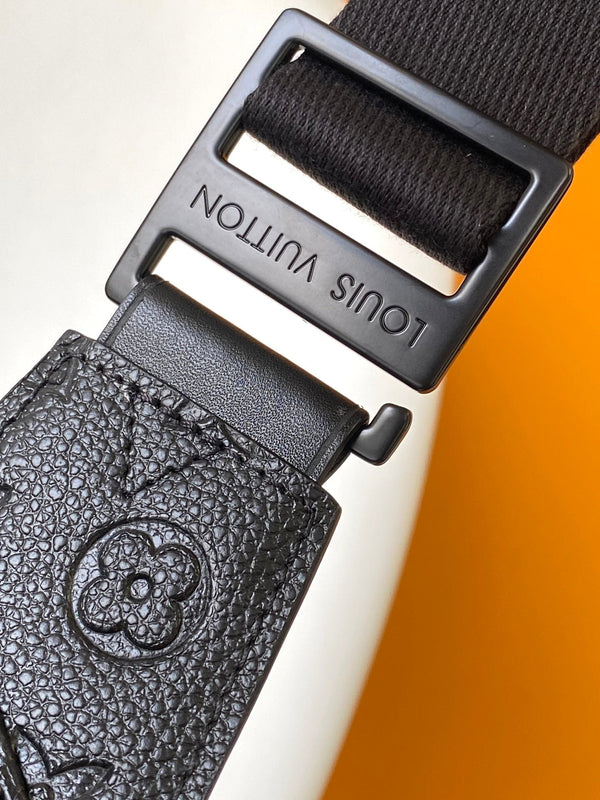 LV S Lock Sling Bag 21cm Black Monogram-embossed Taurillon leather