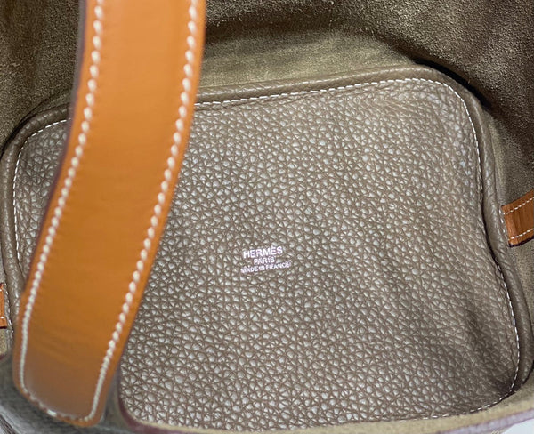 picotin lock 18 etoupe gold togo shw