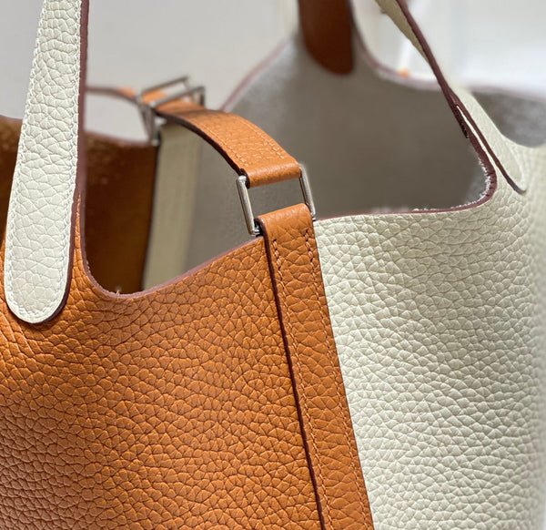 picotin lock 18 gold white togo shw