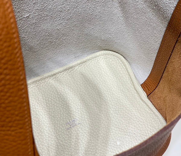 picotin lock 18 gold white togo shw