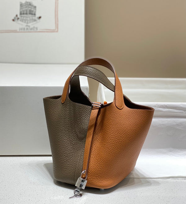 picotin lock 18 gold etoupe togo shw