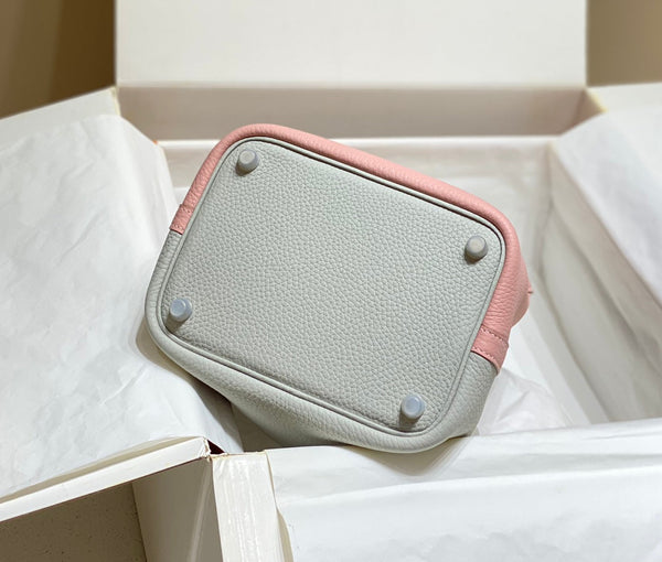 picotin lock 18 pink grey togo shw