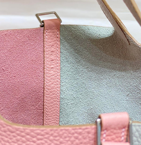 picotin lock 18 pink grey togo shw