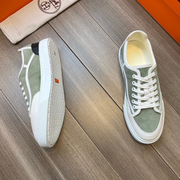 HM GET SNEAKER IN PELLE DI VITELLO COLOR SALVIA